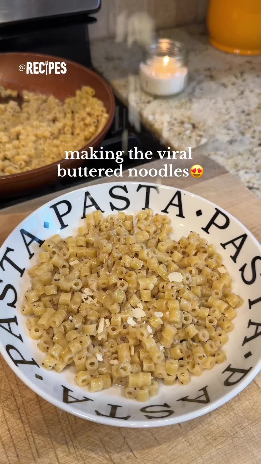 Classic buttered pasta but make it ✨elegant✨!